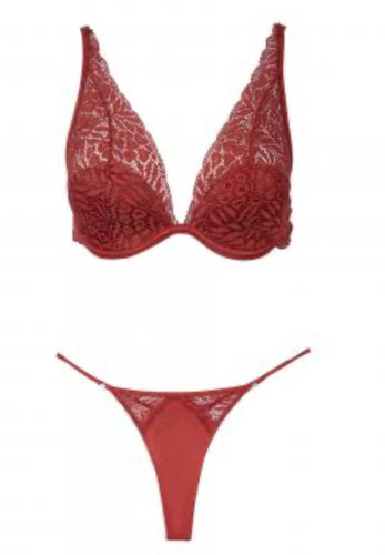 ست سوتین و شورت بکلس تمام دانتل ابر نازک